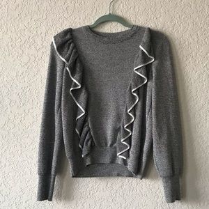 Topshop Gray Pullover Sweatshirt